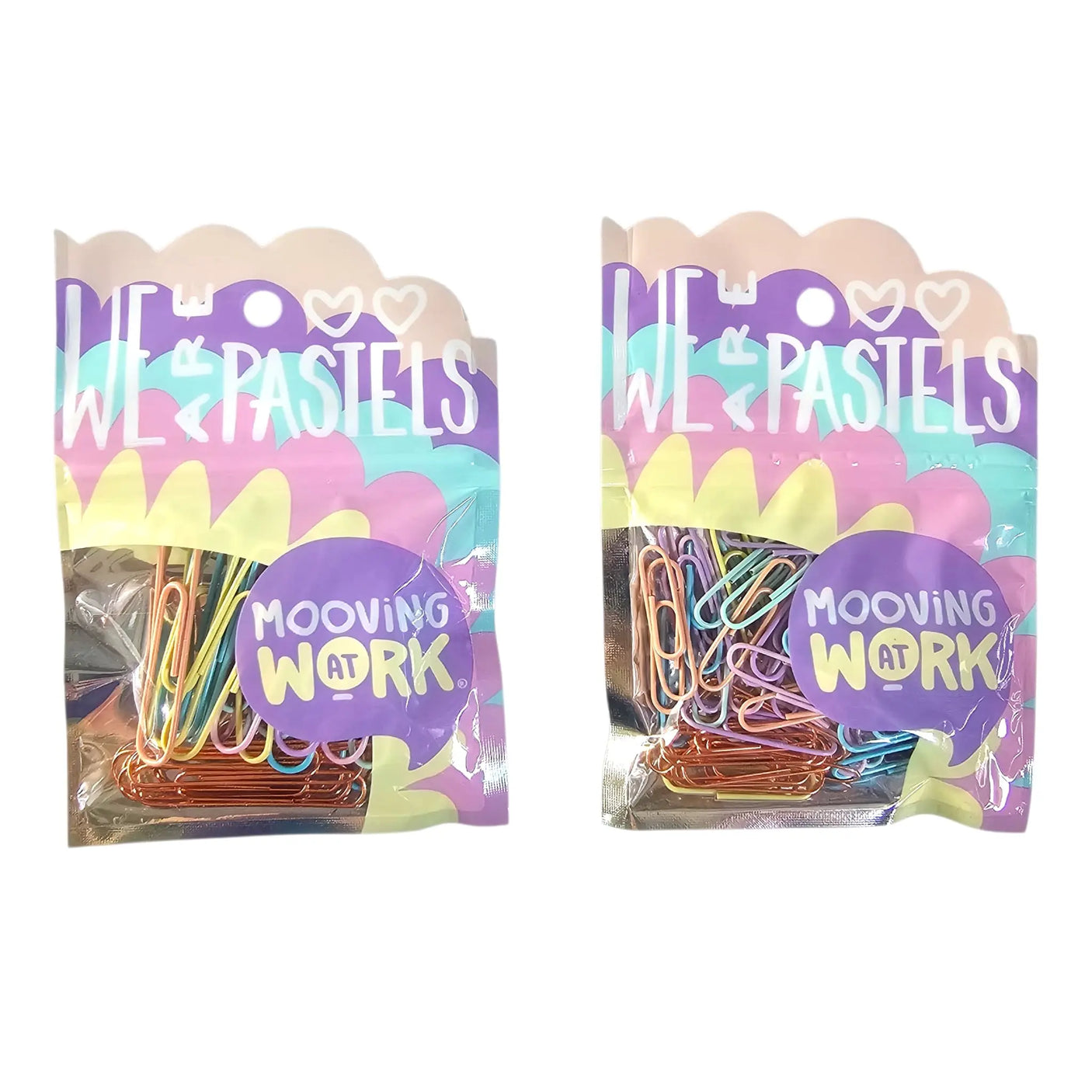 clips metálicos pastel y rose gold - elige tu tamaño