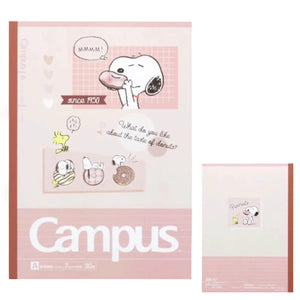 pack 5 cuadernos campus snoopy donuts