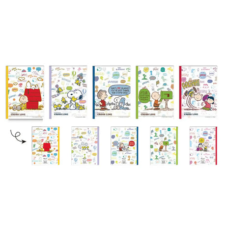 pack 5 cuadernos logical snoopy expresiones