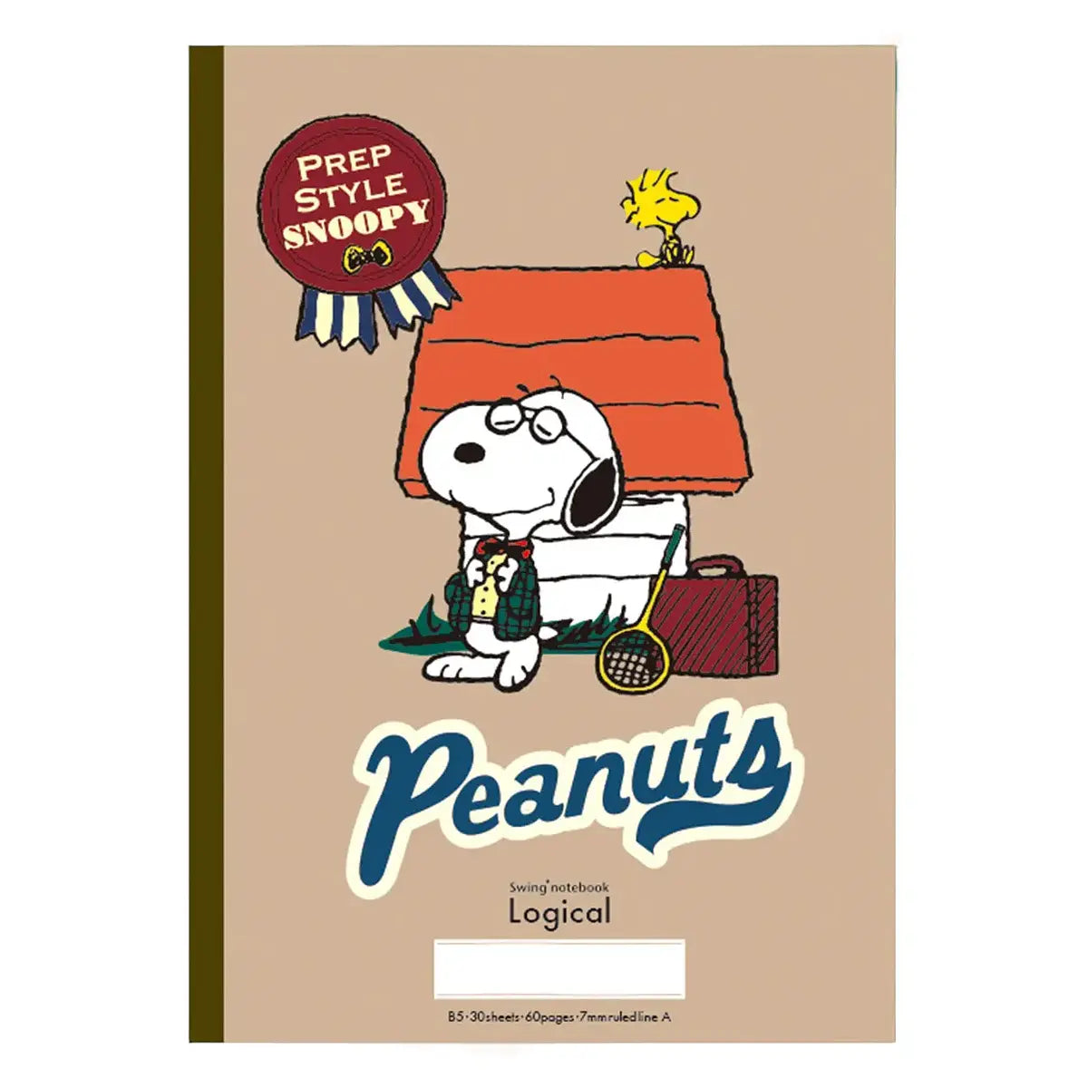 pack 5 cuadernos logical snoopy prep style