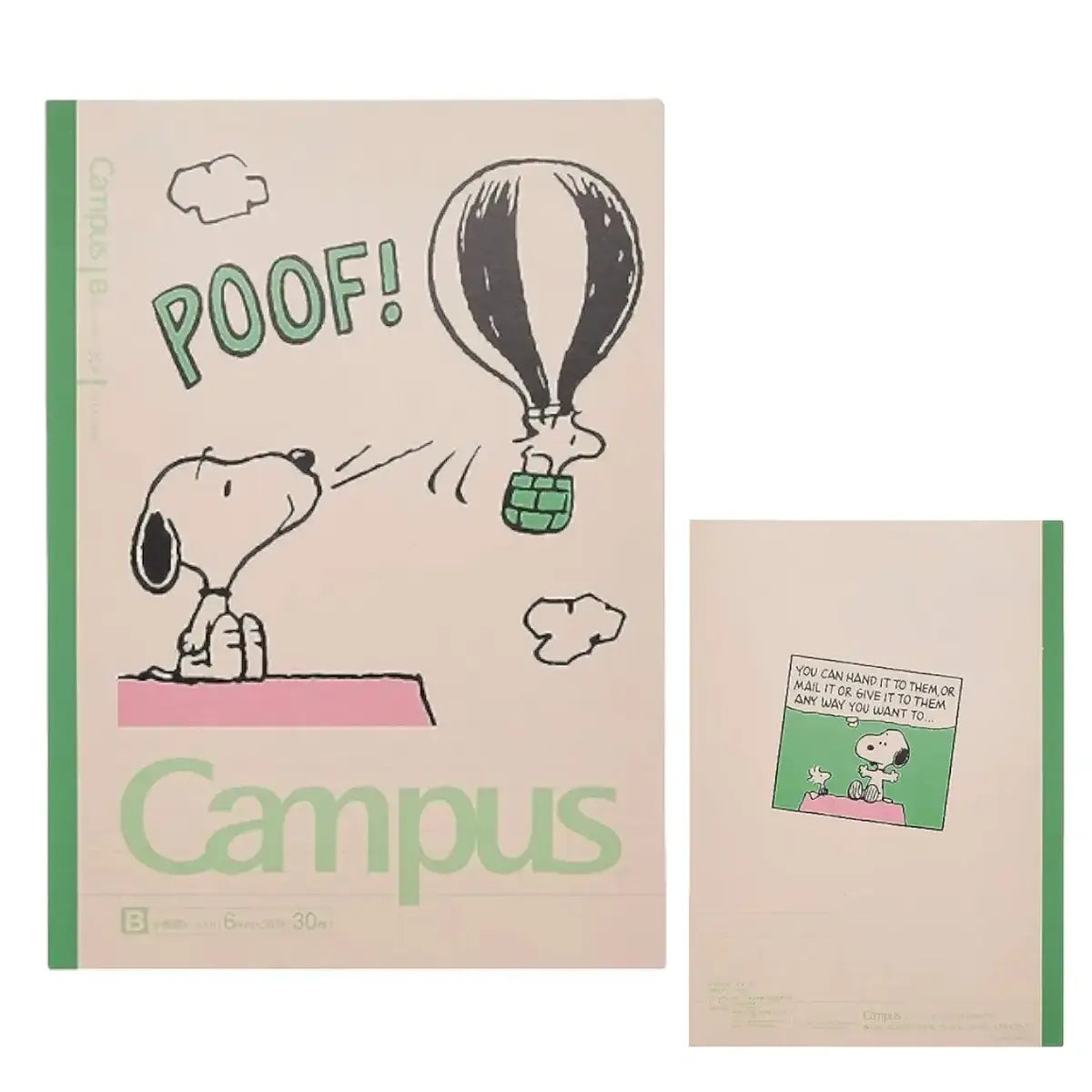 pack 5 cuadernos campus snoopy palabras