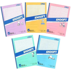 pack 5 cuadernos snoopy cuadros