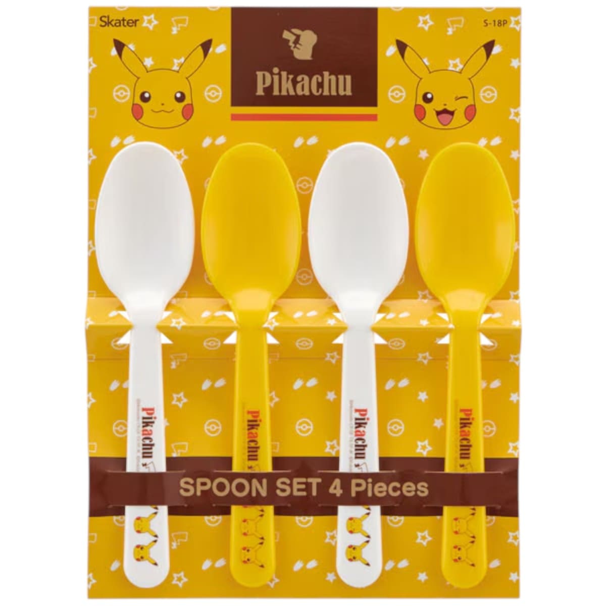 set de 4 servicios cuchara tenedor pokémon pikachu