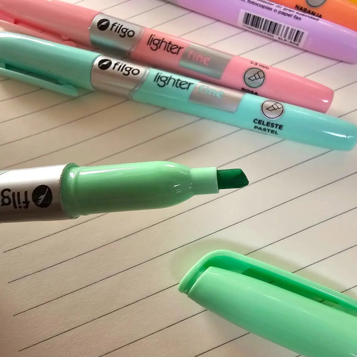 set de 6 resaltadores lighter fine pastel