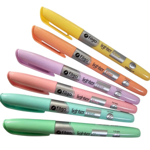 set de 6 resaltadores lighter fine pastel