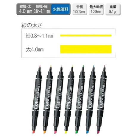 set 7 destacadores zebra optex care