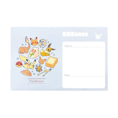 set de cartas y sobres pokémon (28 hojas / 14 sobres)