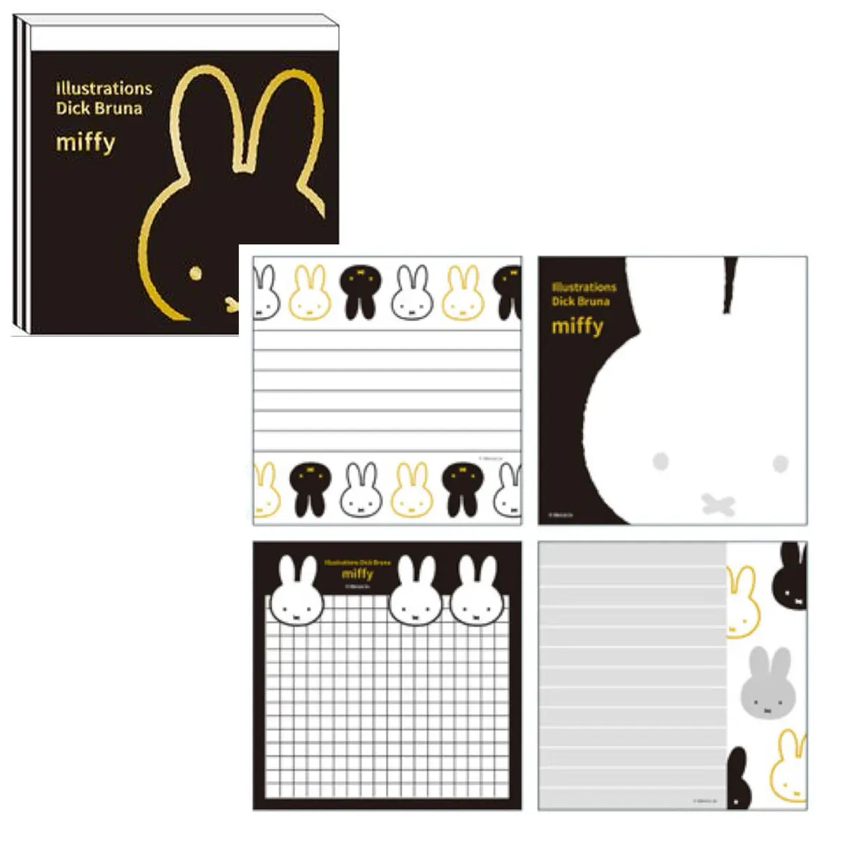 memopad miffy - black