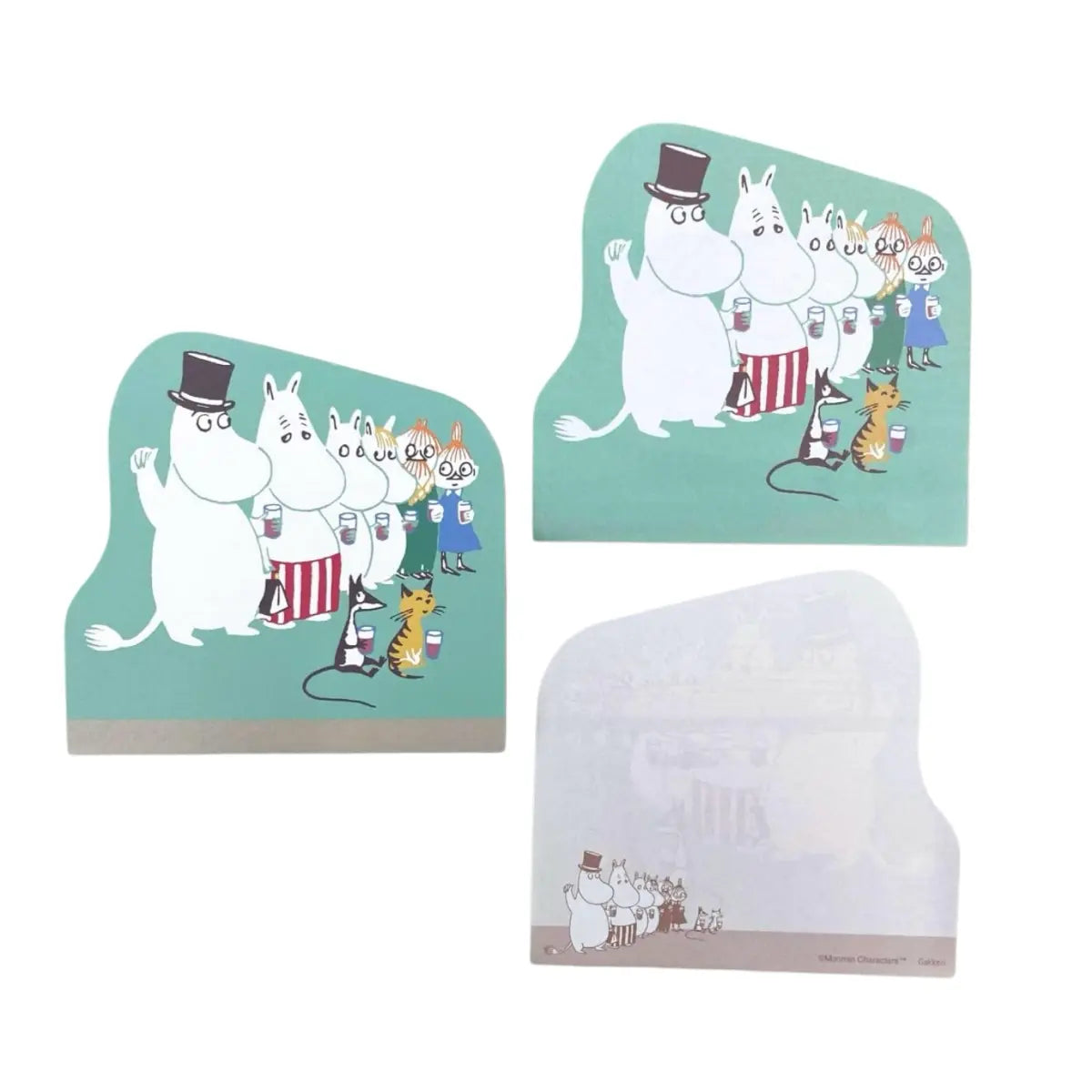 memopad moomin esquelas - green