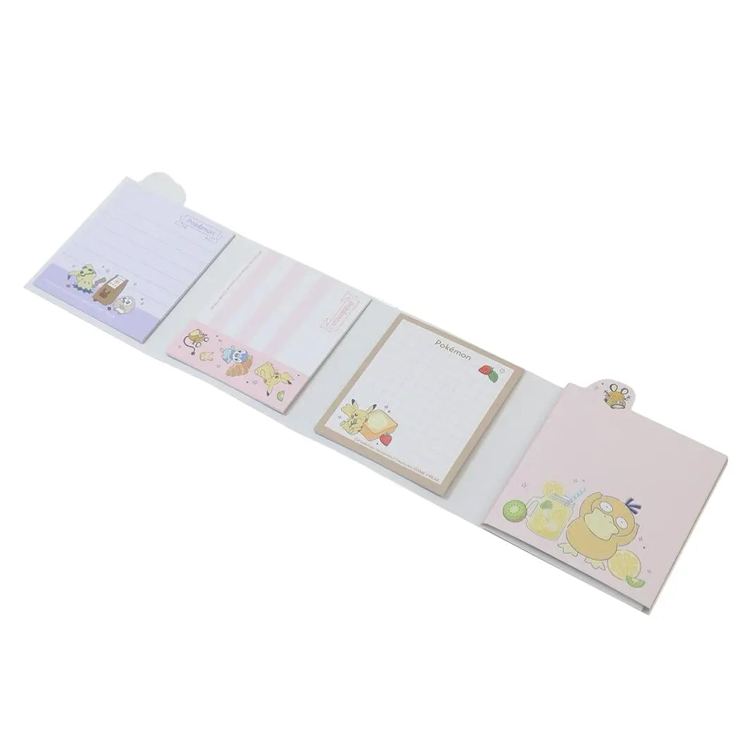 memopad desplegable pokemón (6 diseños / 90 hojas)