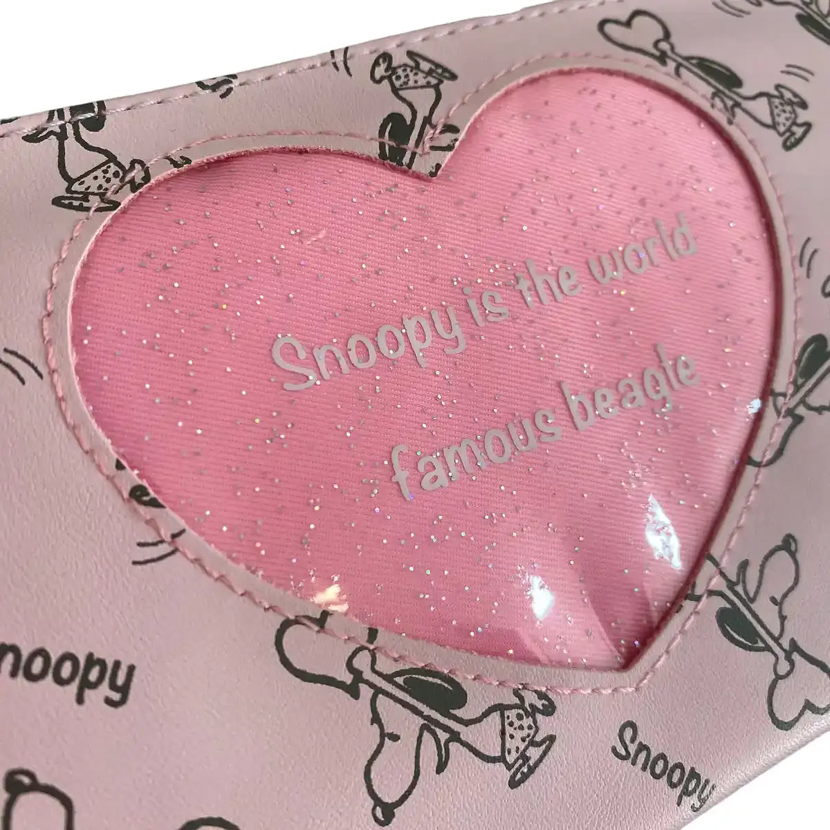 estuche cosmetiquero snoopy peanuts rosa