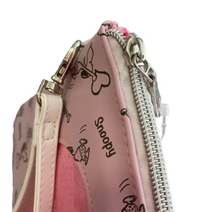 estuche cosmetiquero snoopy peanuts rosa