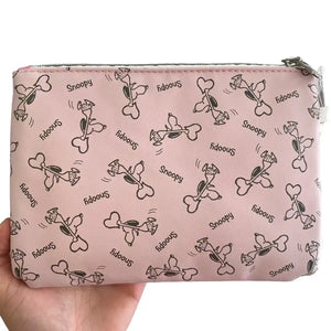 estuche cosmetiquero snoopy peanuts rosa