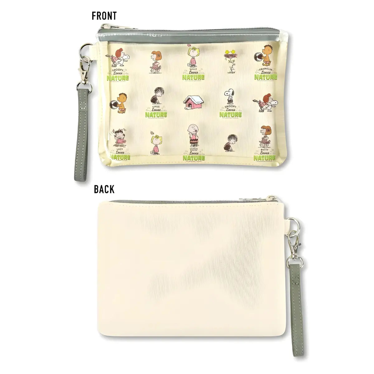 estuche semitransparente snoopy peanuts - green