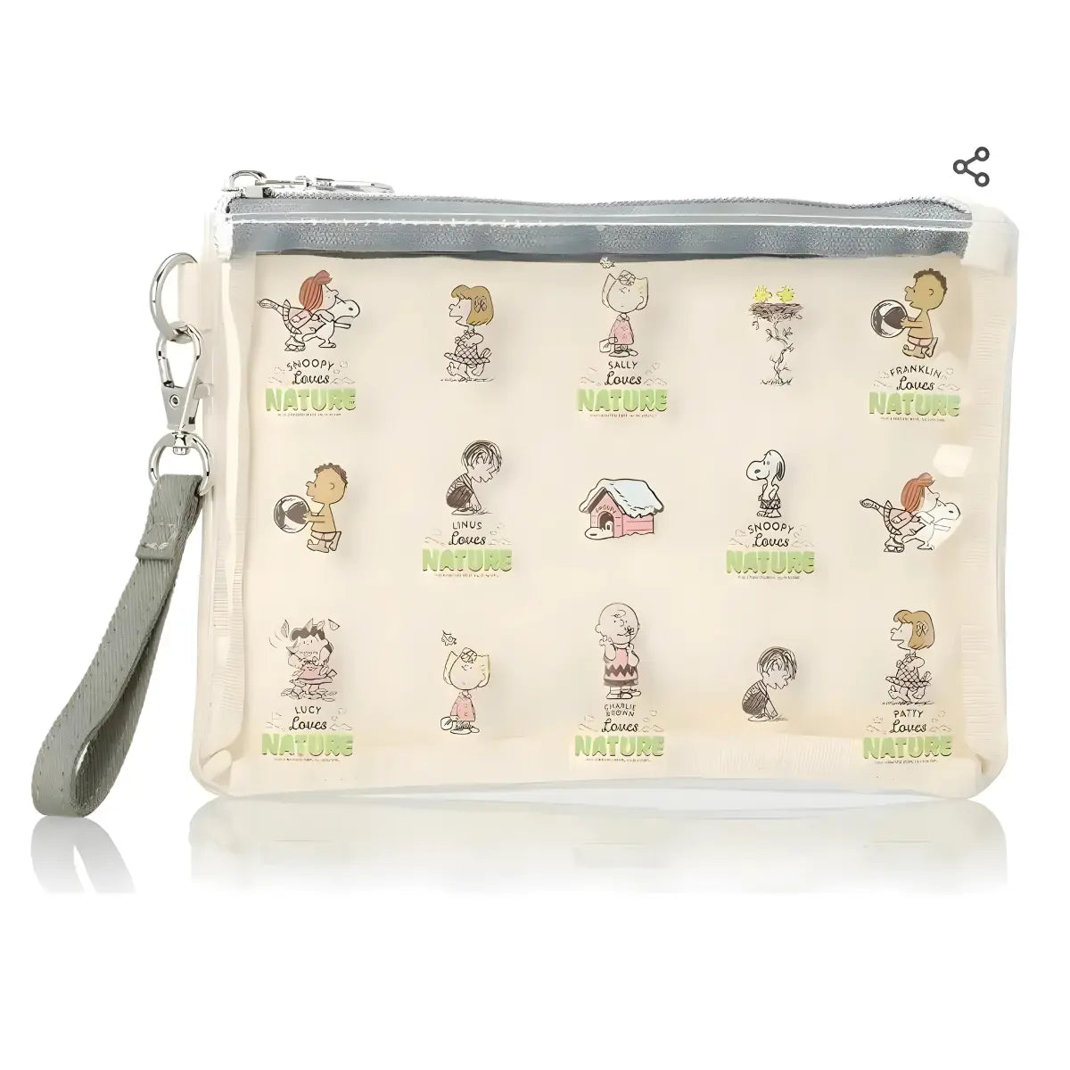 estuche semitransparente snoopy peanuts