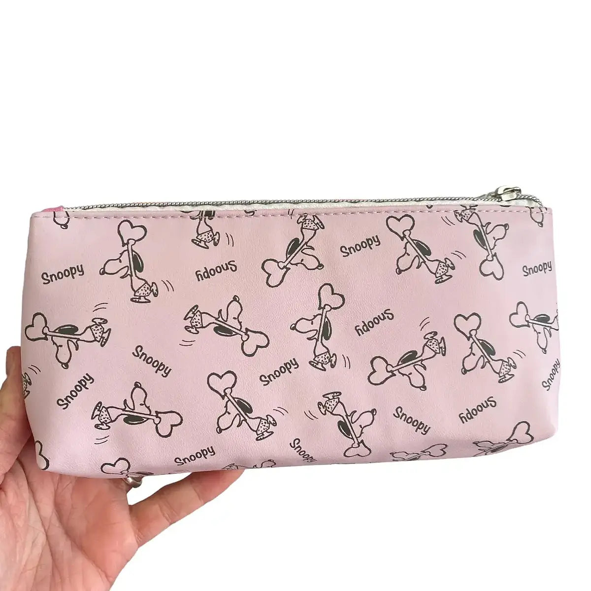 estuche snoopy peanuts rosa