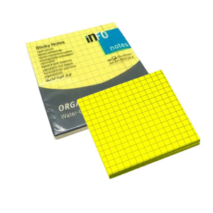 notas adhesivas global notes 75x75mm a cuadros - calidad alemana (80 Hojas)