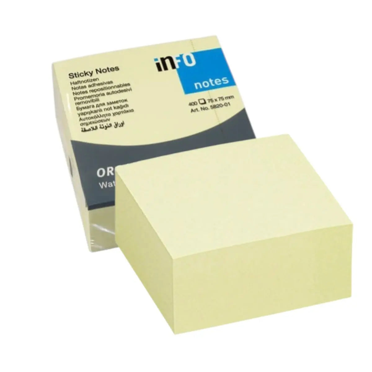 cubo de notas adhesivas global notes 75x75mm - 400 hojas