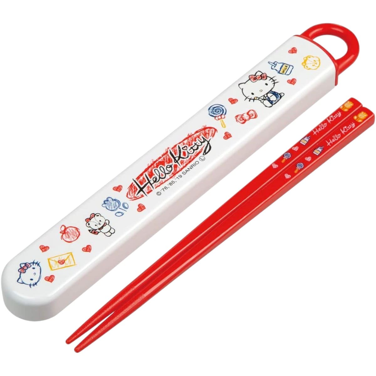 palillos con estuche hello kitty