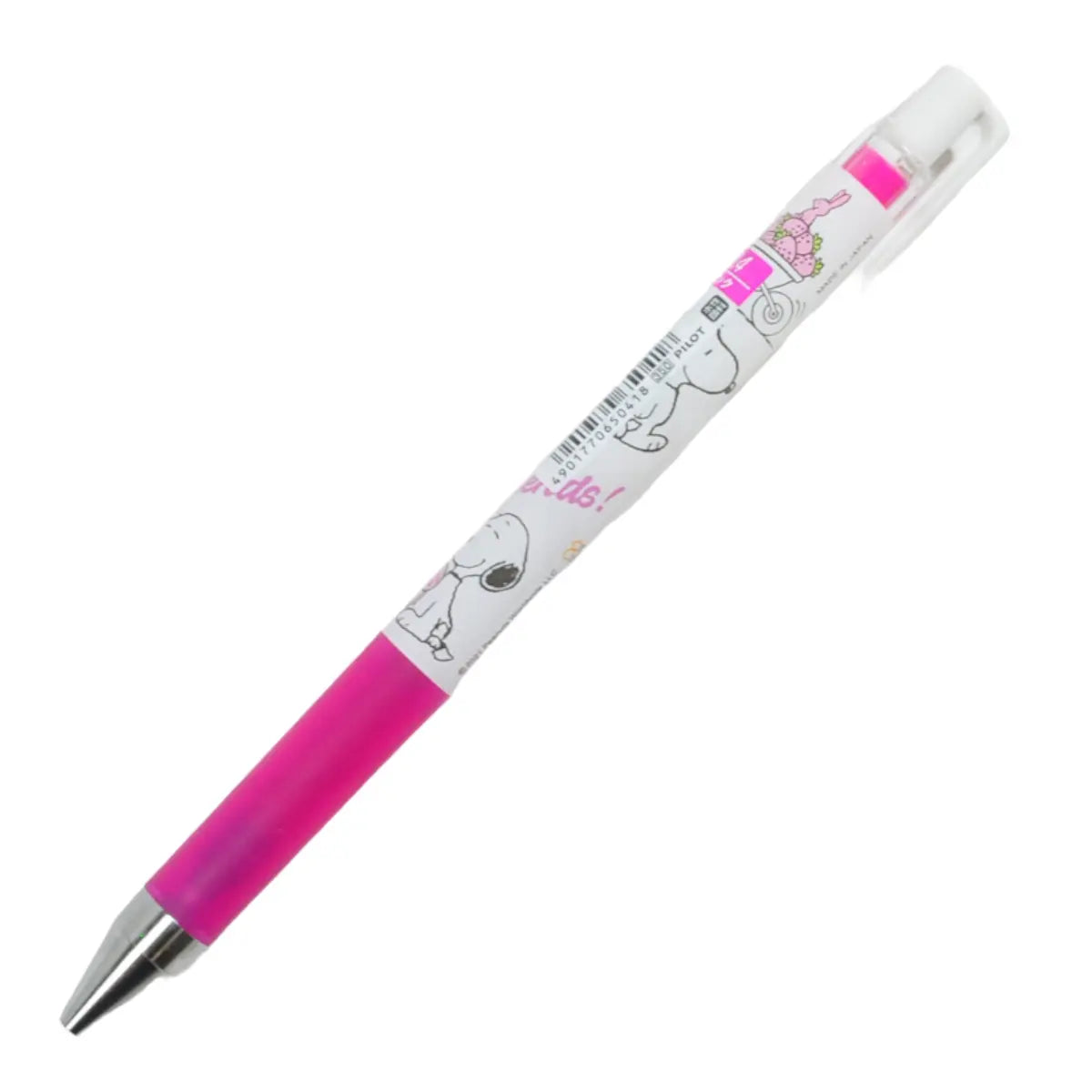lápiz gel 0.4 mm pilot juice snoopy peanuts - pink