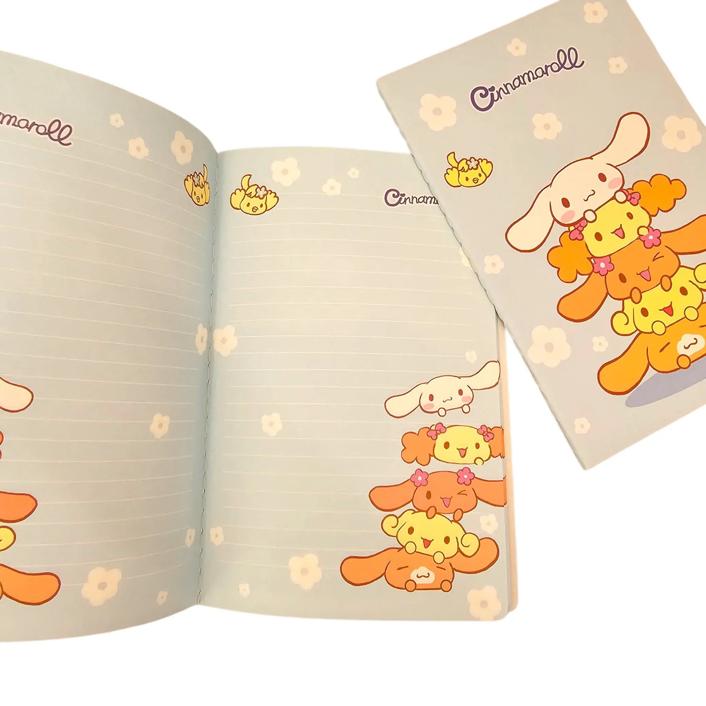 libreta sanrio cinnamoroll hojas con diseño líneas