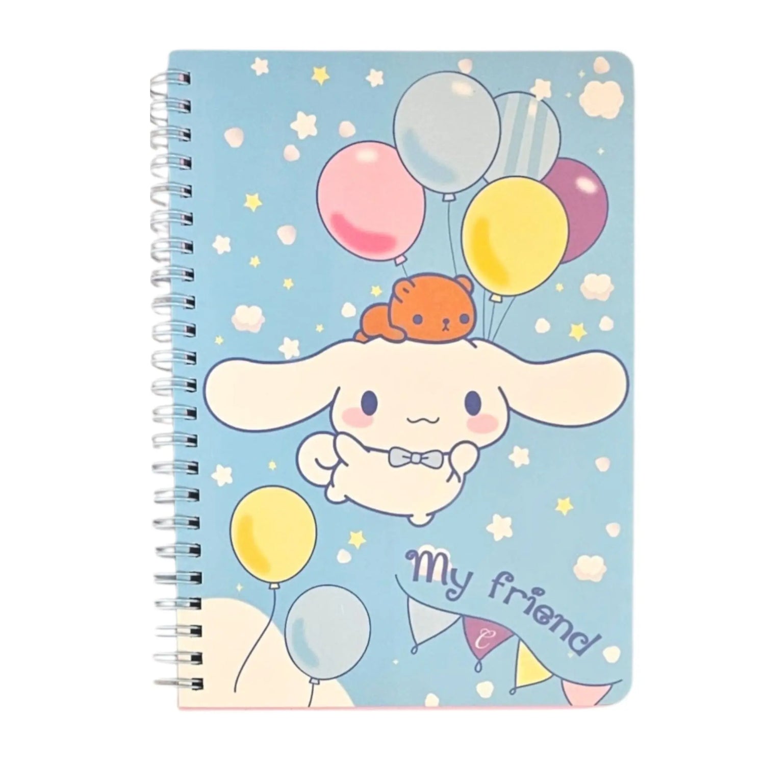 libreta con espiral personajes sanrio hojas líneas color