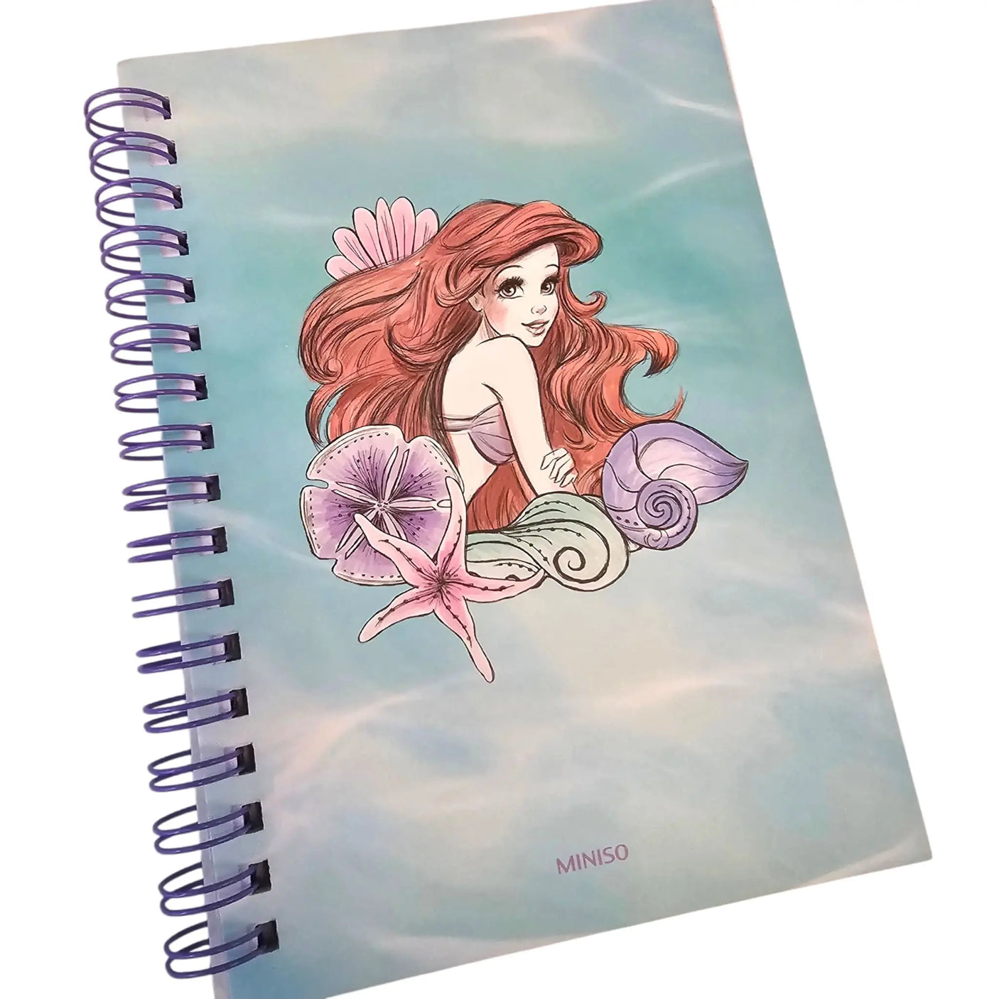 libreta a6 sirenita hojas blancas de líneas