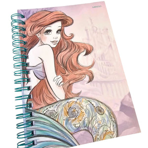 libreta a6 sirenita hojas blancas de líneas