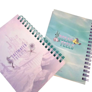 libreta a6 sirenita hojas blancas de líneas