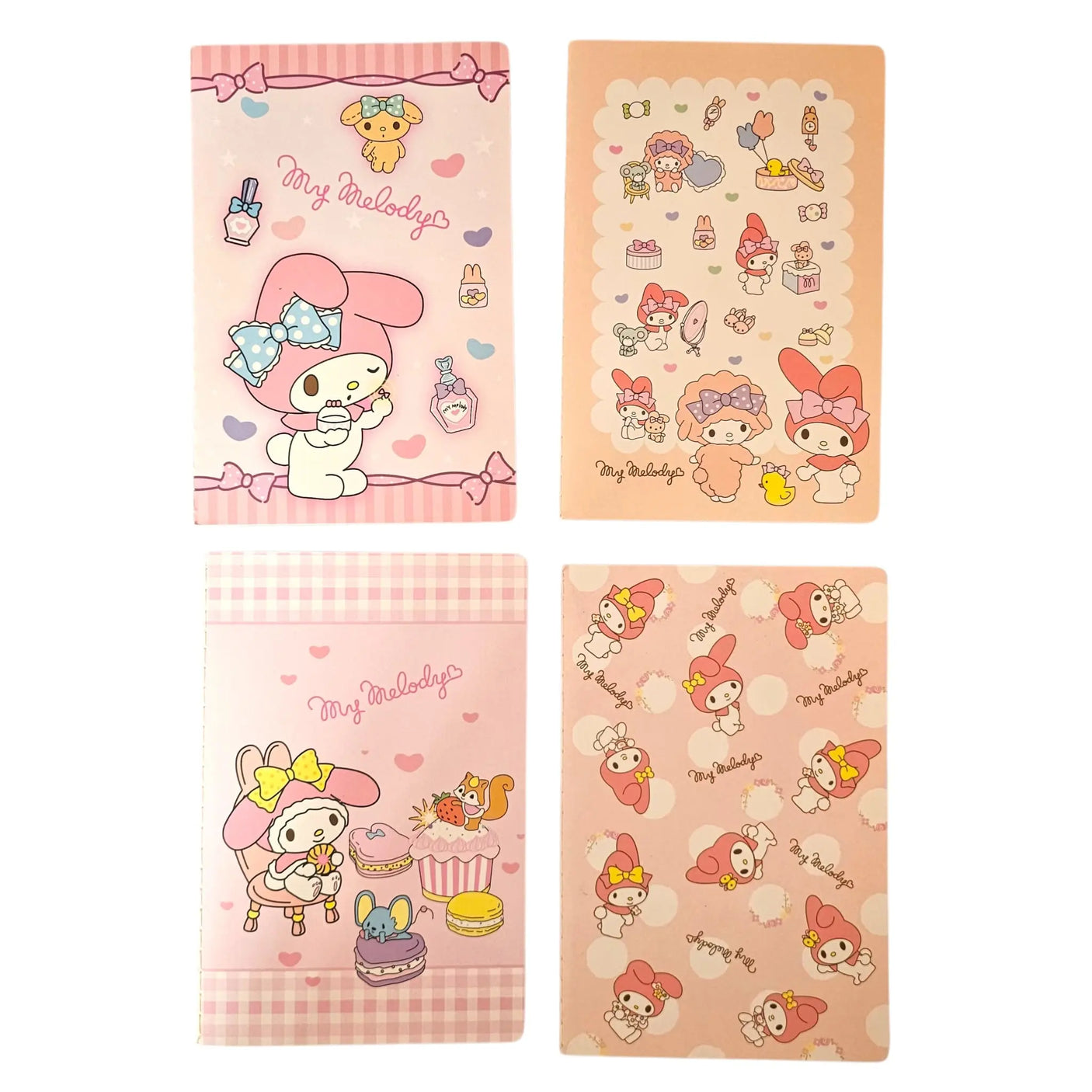 libreta sanrio my melody hojas con diseño líneas