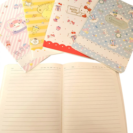 libreta personajes sanrio brillante líneas