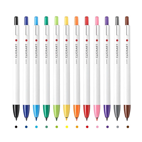 set 12 rotuladores zebra click art 0.6 mm