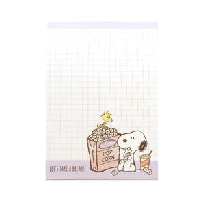 memopad sunstar snoopy peanuts pop corn