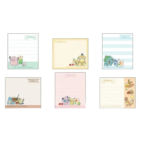 memopad desplegable pokemón (6 diseños / 90 hojas)