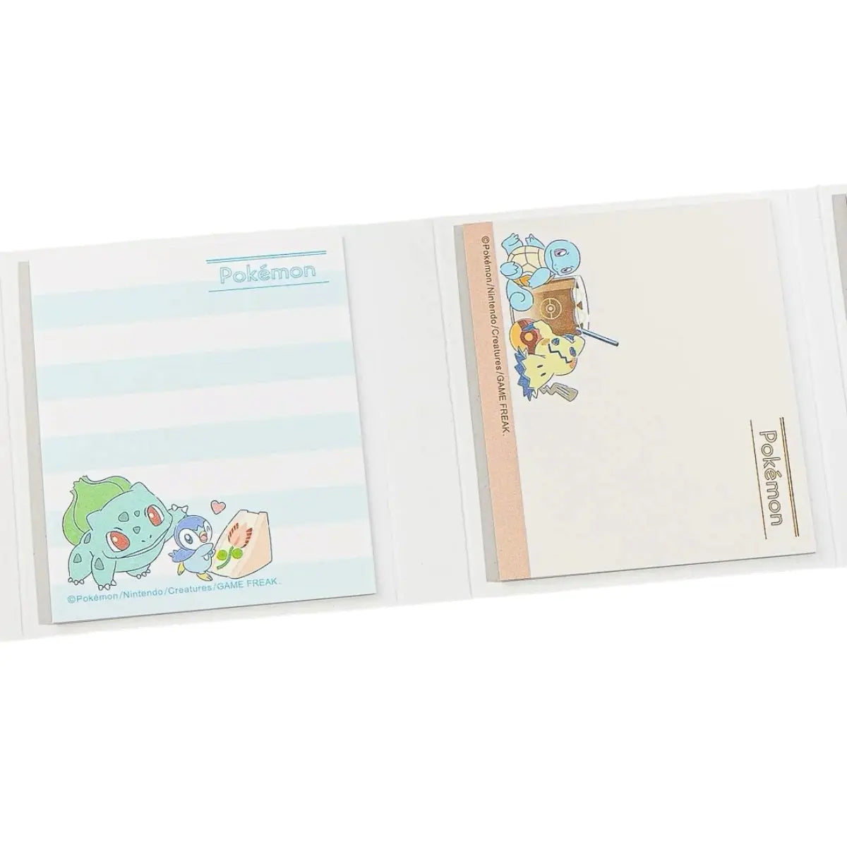 memopad desplegable pokemón (6 diseños / 90 hojas)