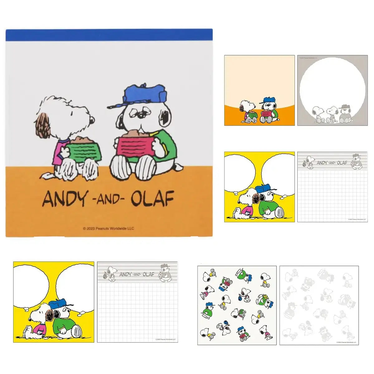 memopad sunstar snoopy woodstoock olaf