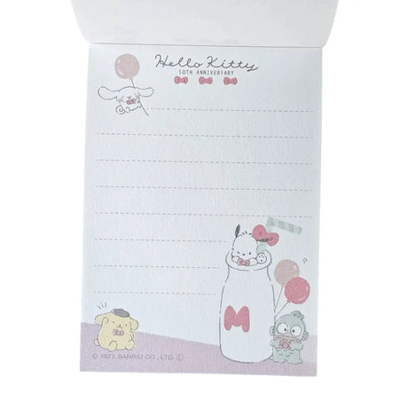 mini notepad sanrio room party hello kitty 50th anniversary