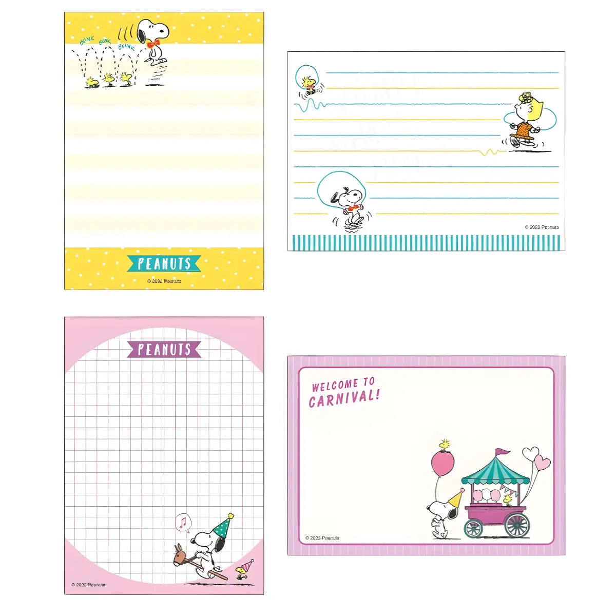 memopad sunstar snoopy peanuts carnaval