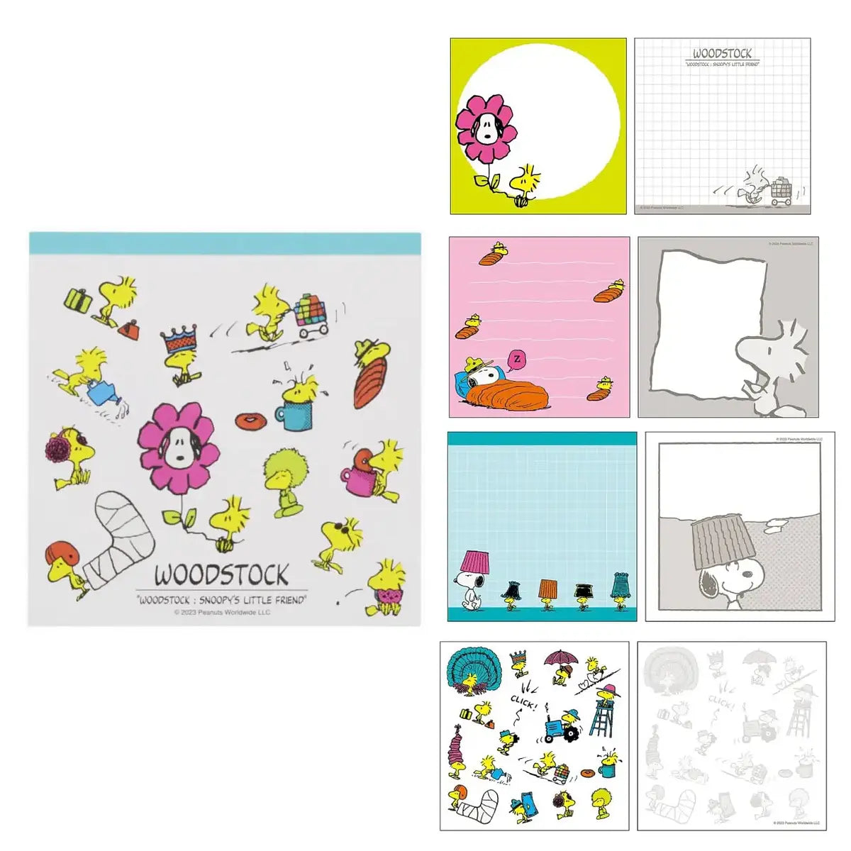 memopad sunstar snoopy woodstoock olaf