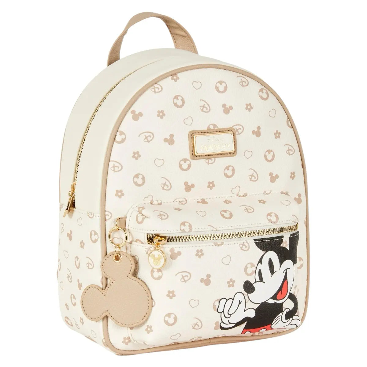 mochila mickey mouse disney beige