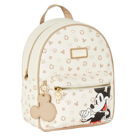 mochila mickey mouse disney beige