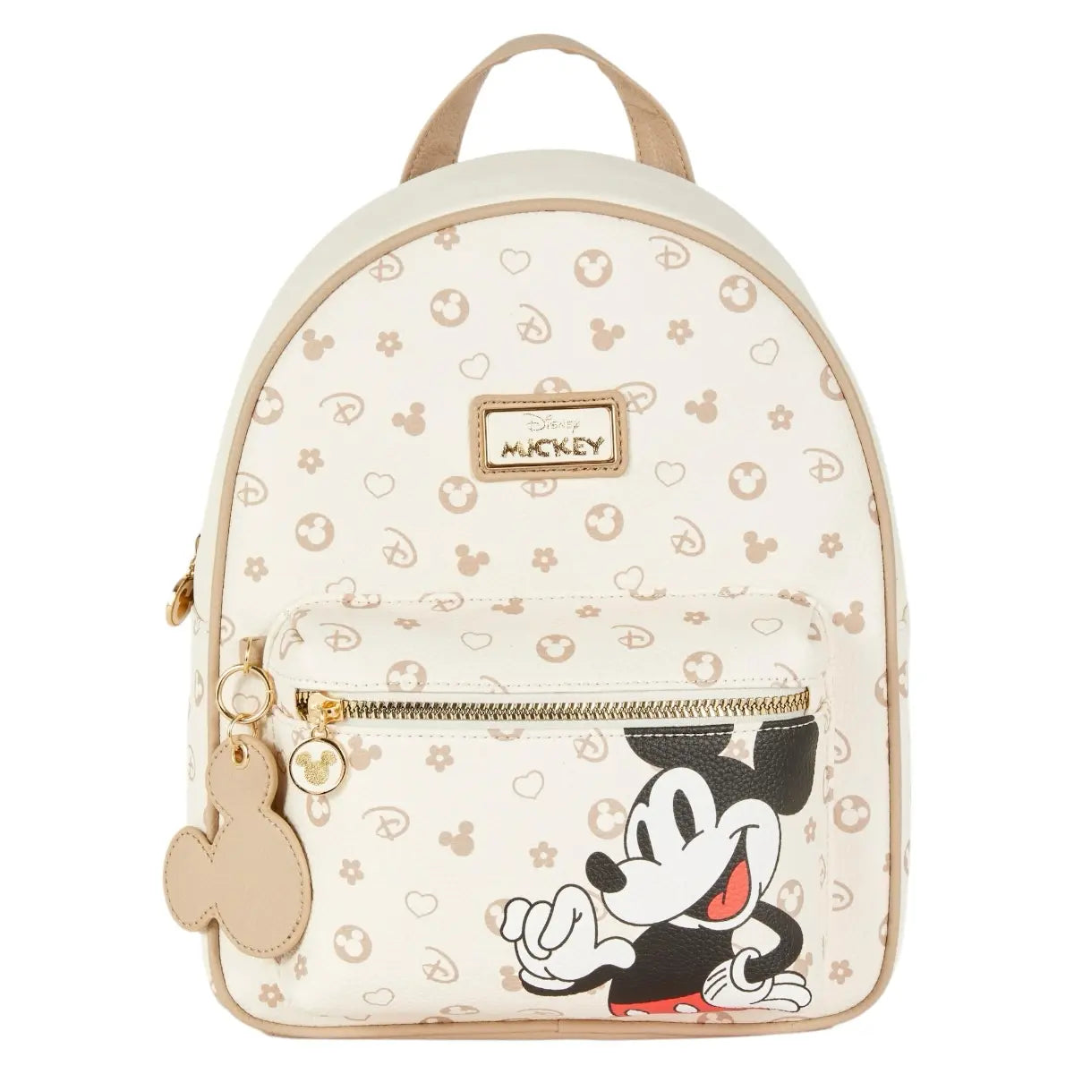 mochila mickey mouse disney beige