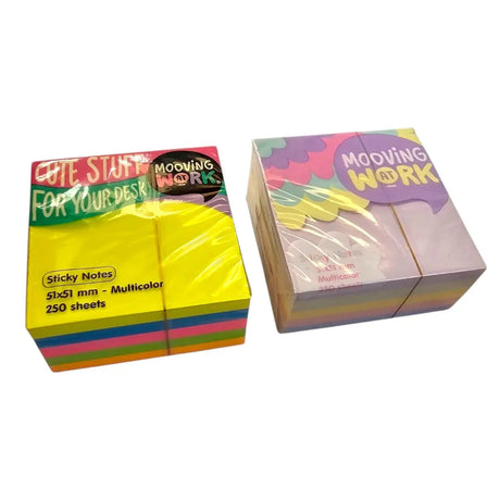 sticky notes mini - 51 x 51 mm (250 hojas - 5 colores)