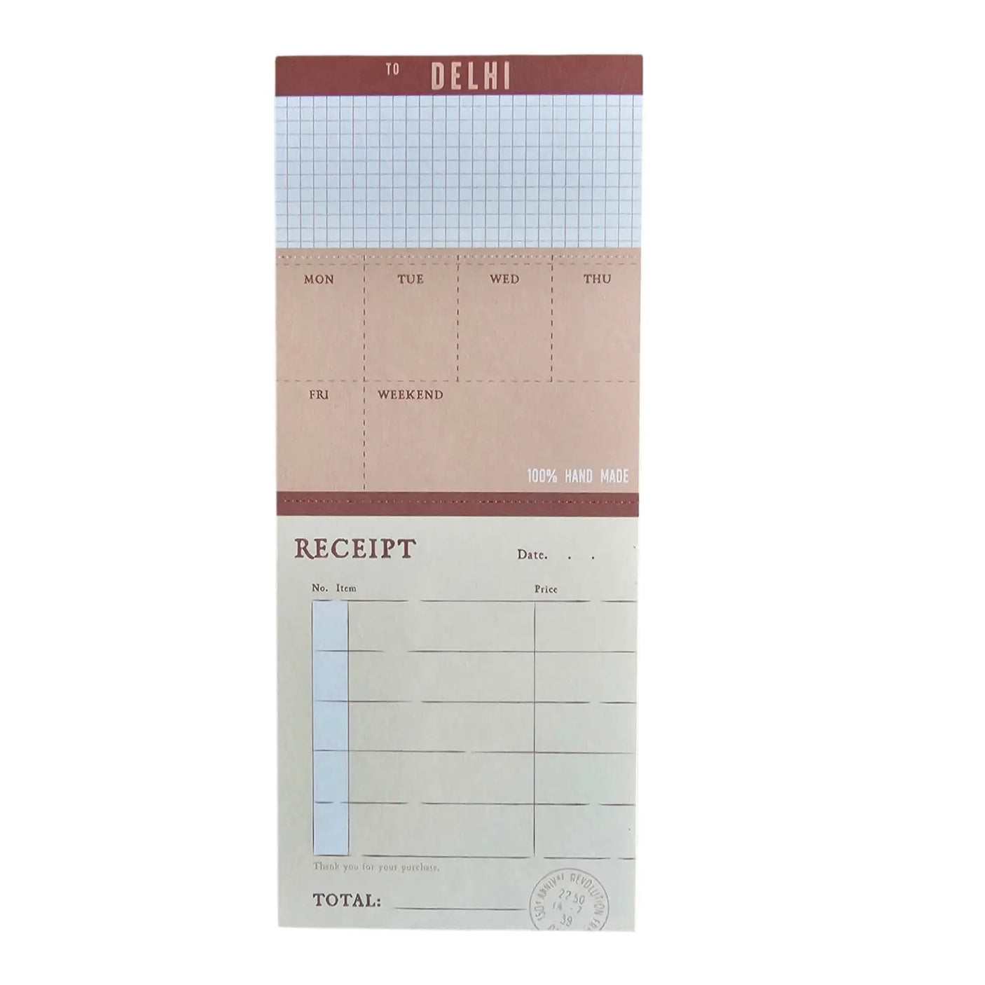 taco de notas multitarea con prepicado vintage
