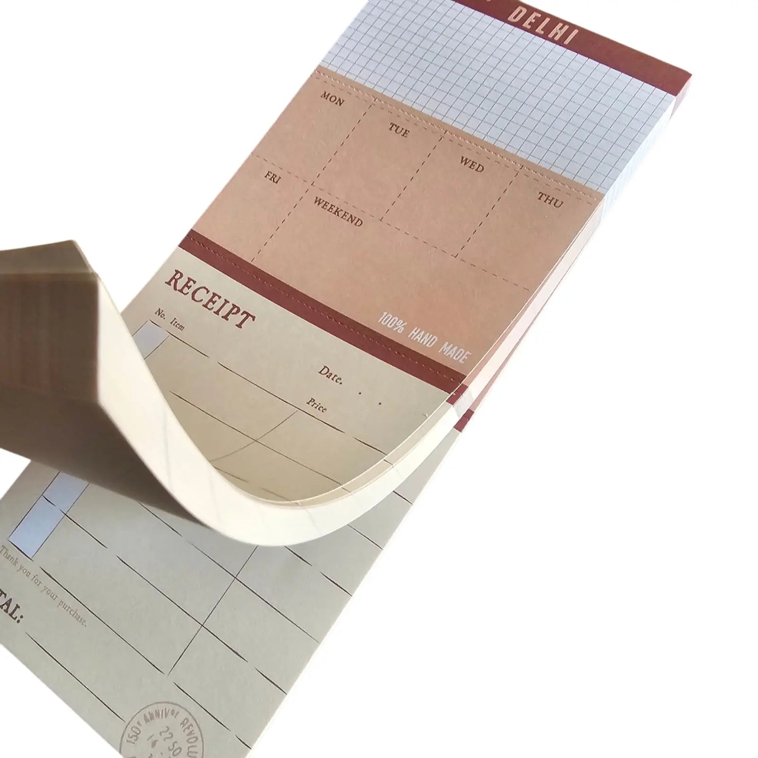 taco de notas multitarea con prepicado vintage