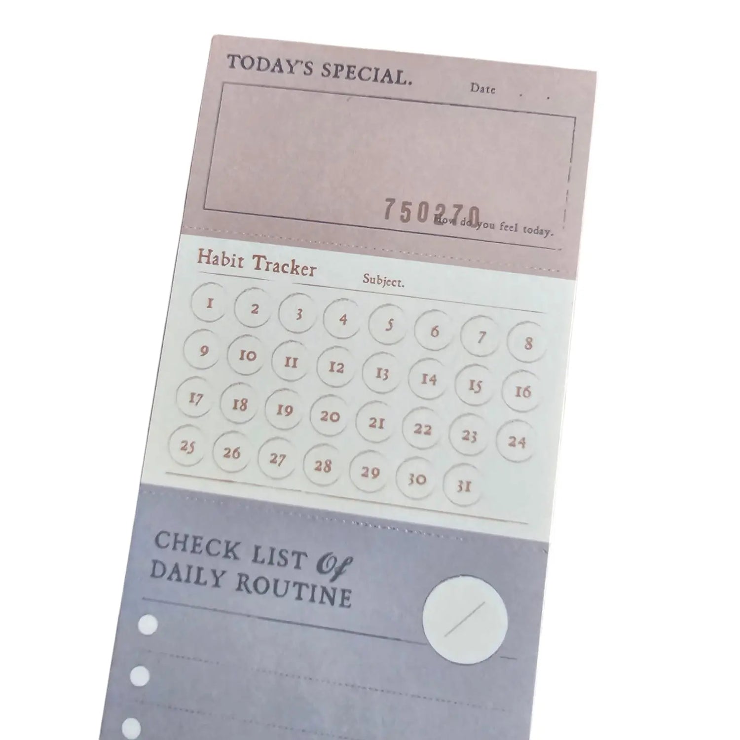 taco de notas multitarea con prepicado vintage