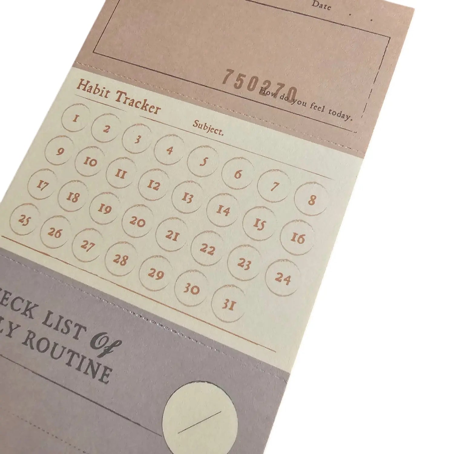 taco de notas multitarea con prepicado vintage