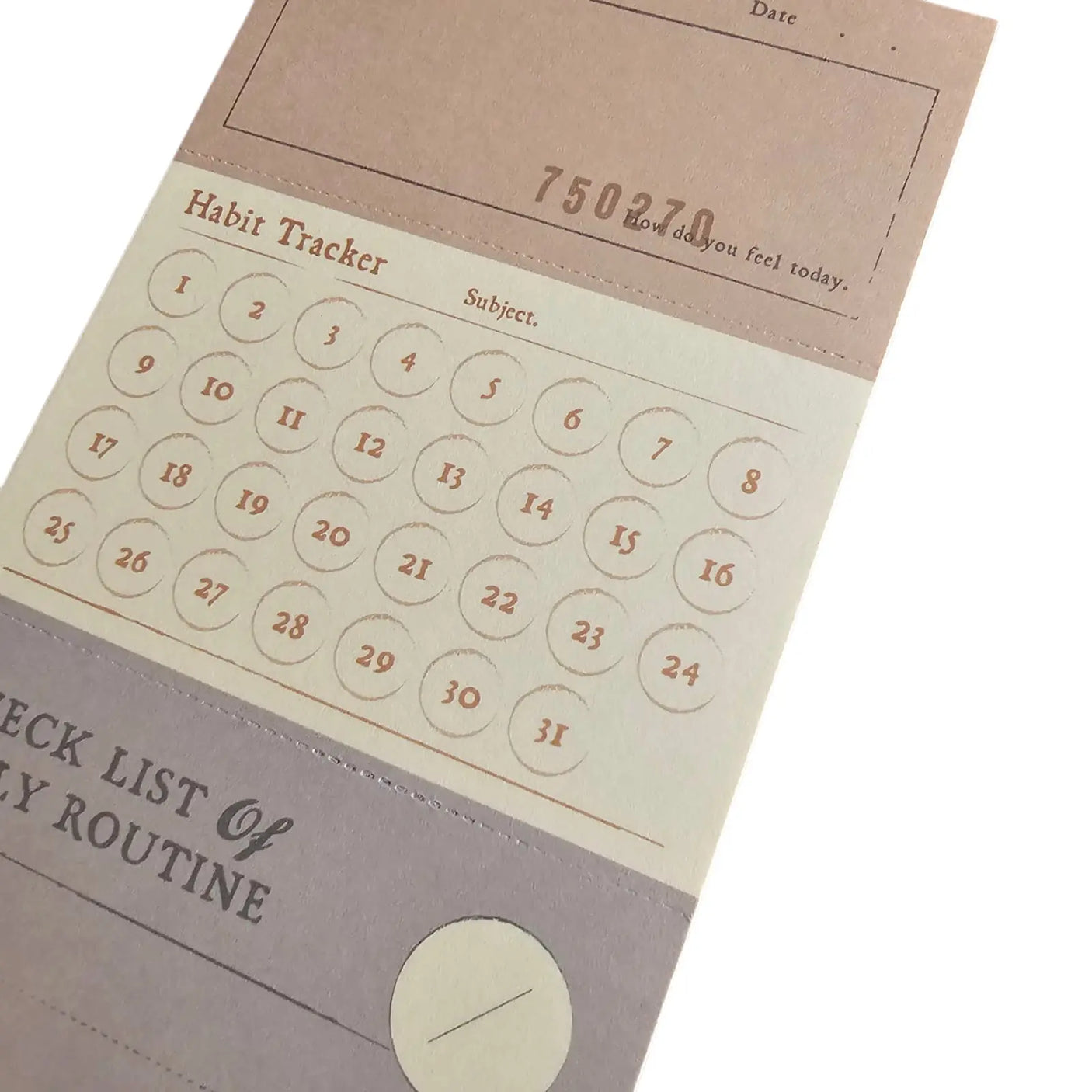 taco de notas multitarea con prepicado vintage