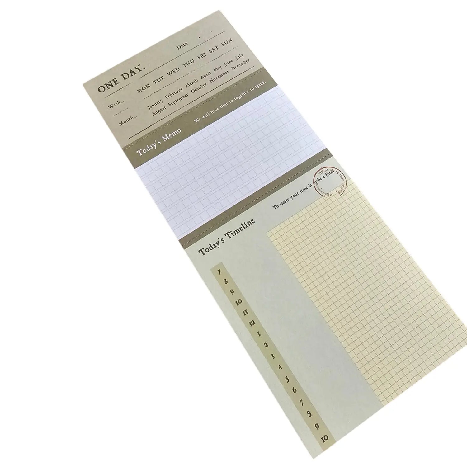 taco de notas multitarea con prepicado vintage