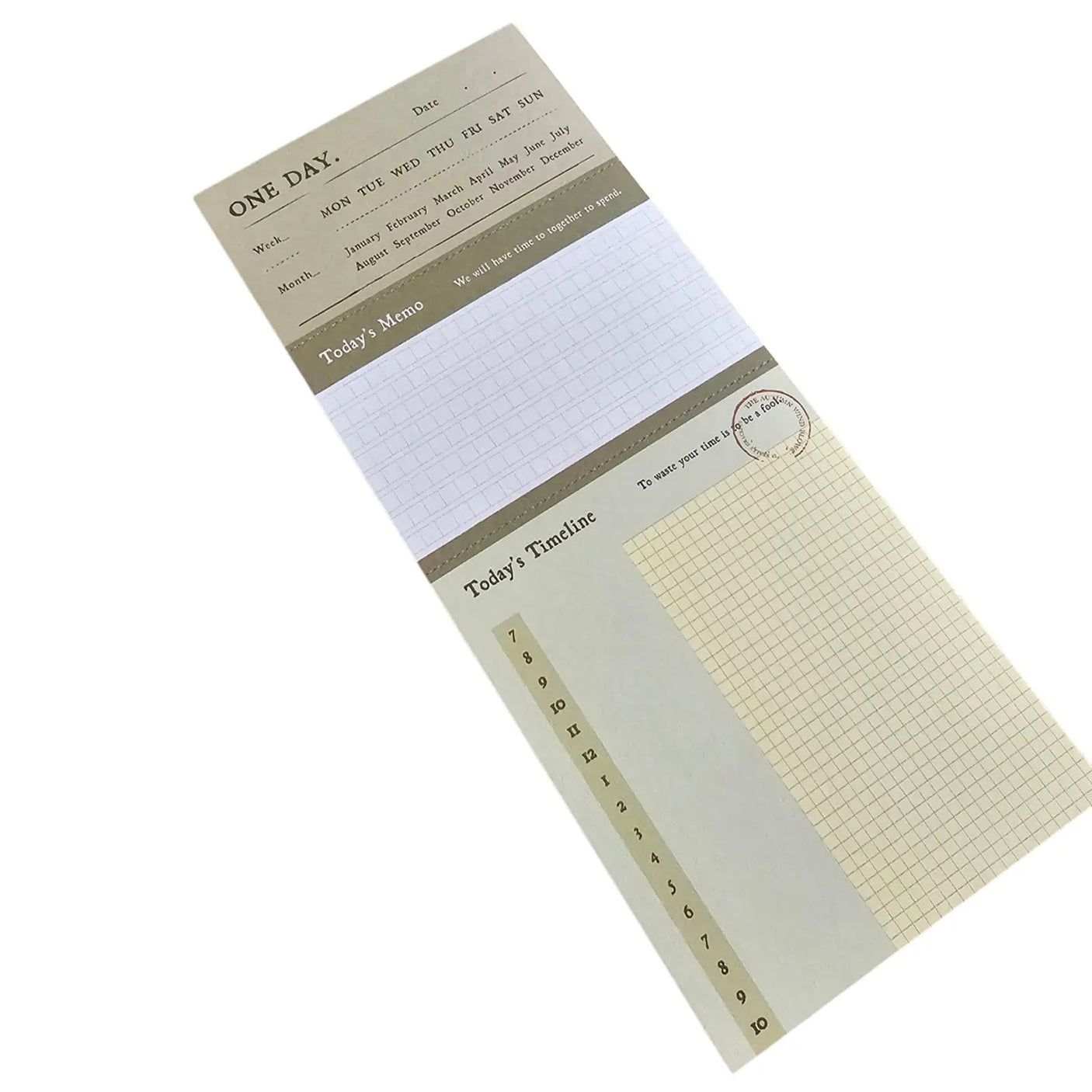 taco de notas multitarea con prepicado vintage